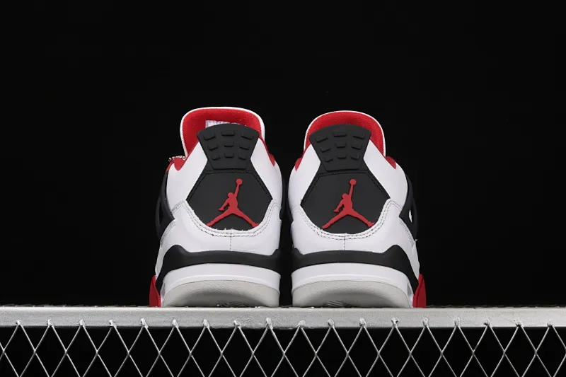 All categories Air Jordan Jordan series basketball shoes Air Jordan 4 new version Air Jordan 4 "Varsity Red" AJ4 Jordan 4 re-engraved first year white black red basketball shoes 308497-110